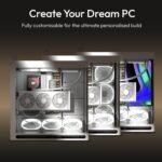 HAVN HS 420 VGPU Dual-Chamber Mid Tower ATX PC Case White | PCIe 5.0 Vertical GPU Kit, 11x 140mm Fan Slots & 2X 420mm Radiator Support, SimpliCable Cable Management, Tempered Glass, PWM Fan Hub - Image 7