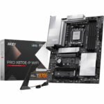 MSI PRO X870E-P WiFi Motherboard, ATX - Supports AMD Ryzen 9000/8000 / 7000 Processors, AM5-60A SPS VRM, DDR5 Memory Boost (8200+ MT/s OC), PCIe 5.0 x16 & 4.0 x16, M.2 Gen5, Wi-Fi 7, 5G LAN