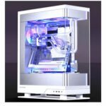 Phanteks Evolv X2 Mid-Tower, E-ATX, ATX Gaming PC Case, Vertical Airflow Design, Tempered Glass Panels, Brushed Aluminum Interior, Integrated ARGB Lighting, Silver White