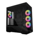 Lian Li Vector V100R Tempered Glass ATX Mid-Tower Computer Case Black color