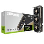 Zotac NVIDIA GeForce RTX 5080 16GB GDDR7 PCIe 5.0 Solid Core Overclocked Triple Fan Graphics Card