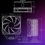 Cooler Master Hyper 212 PRO ARGB CPU Air Cooler – 120mm High Performance PWM Fan, 4 Copper Heat Pipes, Sleek Design Top Cover, Low Noise & Easy - Image 7