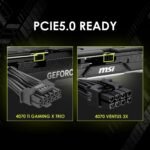 MSI MAG A750BN PCIE5, Non-Modular Compact Gaming 750W Power Supply, 80+ Bronze, Low-Noise Fan,12V-2x6 Cable, PCIE 5.0 Ready - Image 2