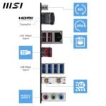 MSI PRO B850-S WIFI6E Motherboard, ATX - Supports AMD Ryzen 9000/8000 / 7000 Processors, AM5 - DDR5 Memory Boost (8200+ MT/s OC), PCIe 4.0 x16, M.2 Gen5, Wi-Fi 6E, 2.5G LAN - Image 4