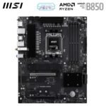 MSI PRO B850-S WIFI6E Motherboard, ATX - Supports AMD Ryzen 9000/8000 / 7000 Processors, AM5 - DDR5 Memory Boost (8200+ MT/s OC), PCIe 4.0 x16, M.2 Gen5, Wi-Fi 6E, 2.5G LAN - Image 2