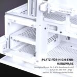 Phanteks Evolv X2 Mid-Tower, E-ATX, ATX Gaming PC Case, Vertical Airflow Design, Tempered Glass Panels, Brushed Aluminum Interior, Integrated ARGB Lighting, Silver White - Image 3