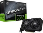 MSI NVIDIA GeForce RTX 5050 8GB GDDR6 PCIe 5.0 SHADOW 2X Overclocked Dual Fan Graphics Card