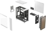Fractal Design North Chalk White Tempered Glass Clear - Genuine Oak Wood Front - Glass Side Panel - Two 140mm Aspect PWM Fans Included - Type C USB - ATX Airflow Mid Tower PC Gaming Case - Image 3