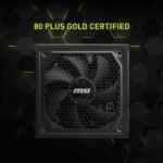 msi MAG 1000W Power Supply A1000GL PCIE5, Fully Modular Compact Gaming, 80+ Gold, ATX 3.1 & PCIe 5.1 Ready, Native Dual-Color 12V-2x6 Cable, 10 Year - Image 4