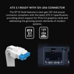 Lian Li SP850 V2 Gold 850 Watt SFX Form Factor Power Supply | Native 12V-2x6 Cable - Low Noise - 80+ Gold Efficiency - ATX 3.1 - Image 4