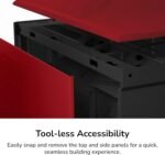 Hyte Y70 Upgraded Modern Aesthetic Dual Chamber Panoramic Tempered Glass Mid-Tower ATX Computer Gaming Case Red and Black Color - Image 3