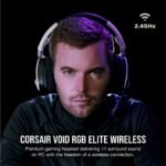 Corsair Void RGB Elite Wireless Gaming Headset – 7.1 Surround Sound – Omni-Directional Microphone – Microfiber Mesh Earpads – Up to 40ft Range – iCUE Compatible – PC, Mac, PS5, PS4 – White - Image 6