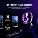 Corsair Void RGB Elite Wireless Gaming Headset – 7.1 Surround Sound – Omni-Directional Microphone – Microfiber Mesh Earpads – Up to 40ft Range – iCUE Compatible – PC, Mac, PS5, PS4 – White - Image 3