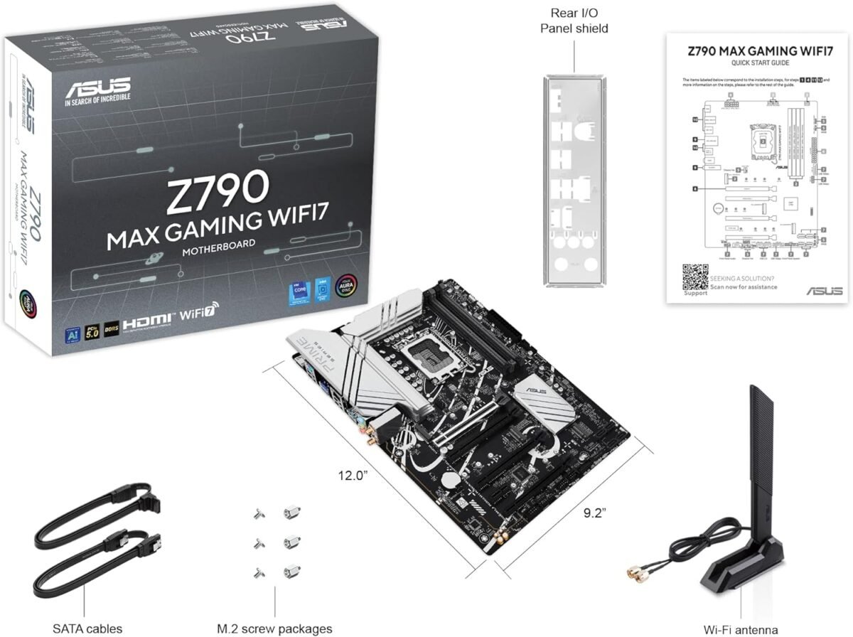 ASUS Z790 MAX Gaming WIFI7 Intel Z790 (LGA 1700) ATX Motherboard – MPC ...