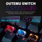 TECWARE Phantom 87 Key RGB Mechanical Gaming Keyboard | Outemu Red Switch | 16.8M Color LED Lighting | 18 Pre-Set | Low Latency | N-Key Rollover | Software Customizable Keys | Wired USB Connection - Image 6