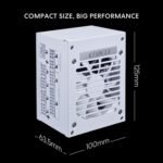 Lian Li SP750 V2 Gold 750 Watt SFX Form Factor Power Supply | Native 12V-2x6 Cable - Low Noise - 80+ Gold Efficiency - ATX 3.1 & PCIe 5.0 Compliant - 92mm FDB Fan - White - Image 4