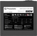 Thermaltake Smart 500W 80+ White Certified PSU, Continuous Power with 120mm Ultra Quiet Cooling Fan, ATX 12V V2.3/EPS 12V Active PFC Power Supply - Image 4