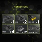 msi MAG 1000W Power Supply A1000GL PCIE5, Fully Modular Compact Gaming, 80+ Gold, ATX 3.1 & PCIe 5.1 Ready, Native Dual-Color 12V-2x6 Cable, 10 Year - Image 5