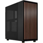 Fractal Design North - Genuine Walnut Wood Front - Mesh Side Panels - Two 140mm Aspect PWM Fans Included - Type C USB - ATX Airflow Mid Tower PC Gaming Case,Charcoal Black