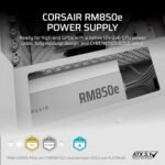 CORSAIR RM850e (2025) Fully Modular Low-Noise ATX Power Supply with 12V-2x6 Cable – ATX 3.1 & PCIe 5.1 Compliant, Cybenetics Gold Efficiency, 105°C-Rated Capacitors, Modern Standby Mode – White - Image 4