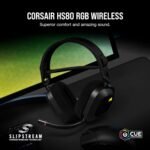 Corsair HS80 RGB Wireless Multiplatform Gaming Headset - Dolby Atmos - Lightweight Comfort Design - Broadcast Quality Microphone - iCUE Compatible - PC, Mac, PS5, PS4 - Black - Image 5