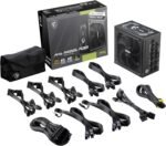 msi MAG 1000W Power Supply A1000GL PCIE5, Fully Modular Compact Gaming, 80+ Gold, ATX 3.1 & PCIe 5.1 Ready, Native Dual-Color 12V-2x6 Cable, 10 Year - Image 3