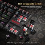 Redragon K552 Mechanical Gaming Keyboard, 87-Key Compact, LED Gaming Keyboard with Red Switches, Anti-Ghosting, Metal Frame for PC Gaming & Typing, Beginner-Friendly (Black) - Image 3
