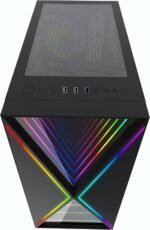 Bgears b-BlackWidow-RGB Black Gaming PC ATX case black color - Image 4