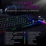 TECWARE Phantom 87 Key RGB Mechanical Gaming Keyboard | Outemu Red Switch | 16.8M Color LED Lighting | 18 Pre-Set | Low Latency | N-Key Rollover | Software Customizable Keys | Wired USB Connection - Image 2