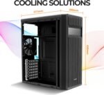 Zalman T6 ATX Mid Tower Computer PC Case witha Pre-Installed 120mm Fan Black - Image 6