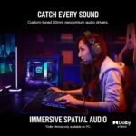 Corsair HS80 RGB Wireless Multiplatform Gaming Headset - Dolby Atmos - Lightweight Comfort Design - Broadcast Quality Microphone - iCUE Compatible - PC, Mac, PS5, PS4 - Black - Image 4