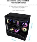 Lian Li Vector V100R Tempered Glass ATX Mid-Tower Computer Case Black color - Image 8