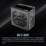Thermaltake Toughpower GT 1200W; ATX 3.1; x2 Native PCIe 5.1 12V-2x6; Full Modular; Flat Cables; Color Matched Connectors; Japanese Main Capacitors; 80 Plus Gold; 140mm; Black; - Image 6