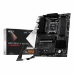 MSI PRO B850-S WIFI6E Motherboard, ATX - Supports AMD Ryzen 9000/8000 / 7000 Processors, AM5 - DDR5 Memory Boost (8200+ MT/s OC), PCIe 4.0 x16, M.2 Gen5, Wi-Fi 6E, 2.5G LAN