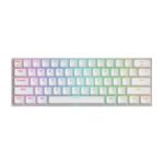Redragon White Mechanical Wireless Gaming Keyboard | K530W-Pro Draconic 60% 61 Keys TKL | 2.4GHz Bluetooth 3.0-5.0 USB | Compact Gamer Keyboard | Brown Switches | RGB Lighting