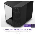 NZXT H6 Flow ATX Mid-Tower PC Case with Dual Chamber Black color - Image 5