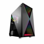 Bgears b-BlackWidow-RGB Black Gaming PC ATX case black color