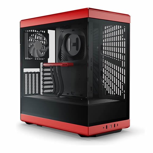 500x 71EOS9+NUFL._AC_SL1500_ HYTE Y40 Tempered Glass ATX Mid-Tower Computer Case - Red - Image 1