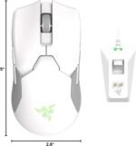 Razer Viper Ultimate Lightweight Wireless Gaming Mouse & RGB Charging Dock: Hyperspeed Wireless Technology - 20K DPI Optical Sensor - 74g Lightweight - 70 Hr Battery - Mercury White - Image 2