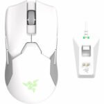 Razer Viper Ultimate Lightweight Wireless Gaming Mouse & RGB Charging Dock: Hyperspeed Wireless Technology - 20K DPI Optical Sensor - 74g Lightweight - 70 Hr Battery - Mercury White