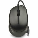 iMicro - 205U Black - Wired USB Optical Mouse - 1200 DPI - Three Buttons Left/Right and Scroll Key - Office Use (MO-205U)
