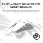 Razer Viper Ultimate Lightweight Wireless Gaming Mouse & RGB Charging Dock: Hyperspeed Wireless Technology - 20K DPI Optical Sensor - 74g Lightweight - 70 Hr Battery - Mercury White - Image 4