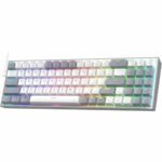Redragon K628 Pollux 75% Wired RGB Gaming Keyboard, 78 Keys Compact Mechanical Keyboard w/100% Hot-Swap Socket, Free-Mod Plate Mounted PCB & Dedicated Arrow Keys, Quiet Red Switch
