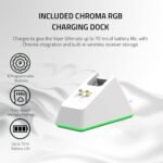 Razer Viper Ultimate Lightweight Wireless Gaming Mouse & RGB Charging Dock: Hyperspeed Wireless Technology - 20K DPI Optical Sensor - 74g Lightweight - 70 Hr Battery - Mercury White - Image 3