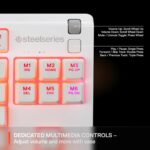 SteelSeries Apex 3 TKL White RGB Gaming Keyboard — Tenkeyless Compact Form Factor — 8-Zone RGB Illumination — Water and Dust Resistant — Whisper-Quiet Gaming Switch - Image 2