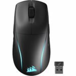 Corsair M75 Wireless RGB Lightweight FPS Gaming Mouse – 26,000 DPI – Swappable Side Buttons – iCUE Compatible – PC – Black