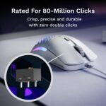 GLORIOUS Model O Eternal Ultralight RGB Gaming Mouse - Wired - 55g Lightweight - Customizable RGB Lighting - 6 Programmable Buttons - Symmetrical Design - 12K DPI Optical Sensor - PC/Mac - White - Image 3