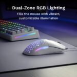 GLORIOUS Model O Eternal Ultralight RGB Gaming Mouse - Wired - 55g Lightweight - Customizable RGB Lighting - 6 Programmable Buttons - Symmetrical Design - 12K DPI Optical Sensor - PC/Mac - White - Image 4