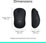 Logitech M185 Wireless Mouse, 2.4GHz with USB Mini Receiver, 12-Month Battery Life, 1000 DPI Optical Tracking, Ambidextrous, Compatible with PC, Mac, Laptop - Black - Image 2