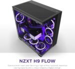 NZXT H9 Flow Tempered Glass ATX Mid-Tower Computer Case - Black - Image 9